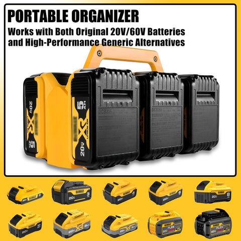LimeCare 6-slot storage rack protects batteries from drops and dust.