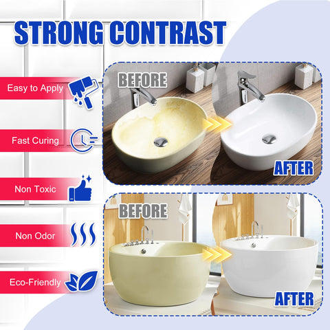 Limino bathroom renovation after gloss demonstrates renewed, like-new porcelain surface.