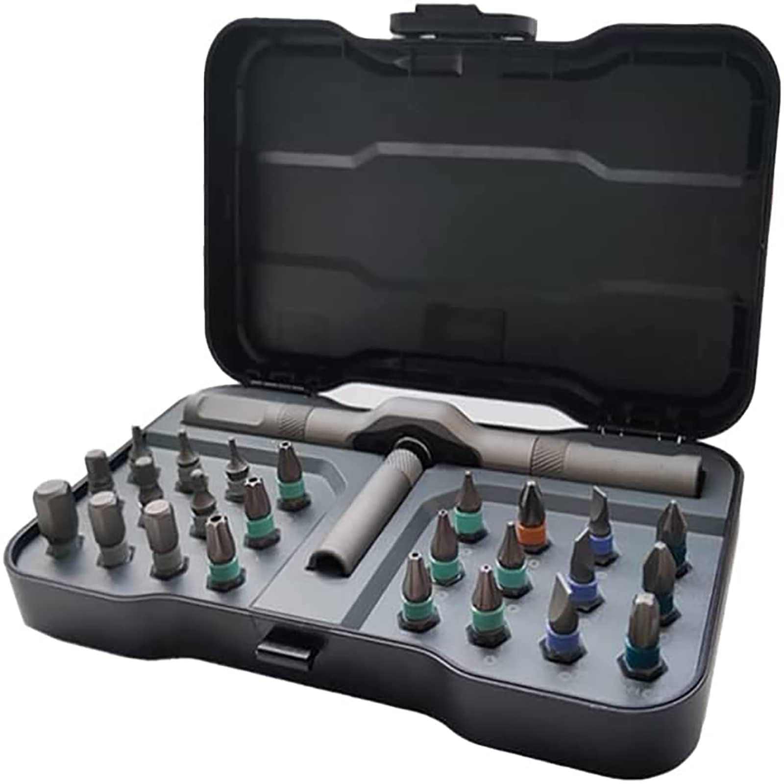 Limoruns 24-in-1 ratchet screwdriver full kit with case and bits for electronics