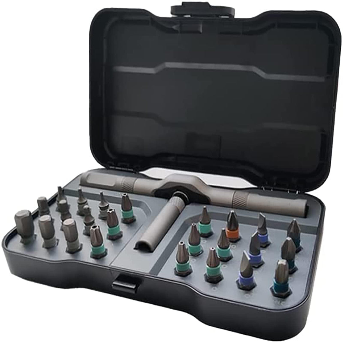 Limoruns 24-in-1 ratchet screwdriver full kit with case and bits for electronics
