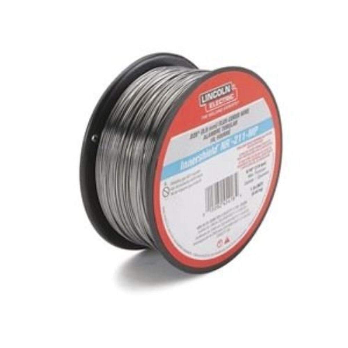 Lincoln Electric NR-211-030 wire spool for inner-shield flux-core welding of mild steel with reliable bead deposition.