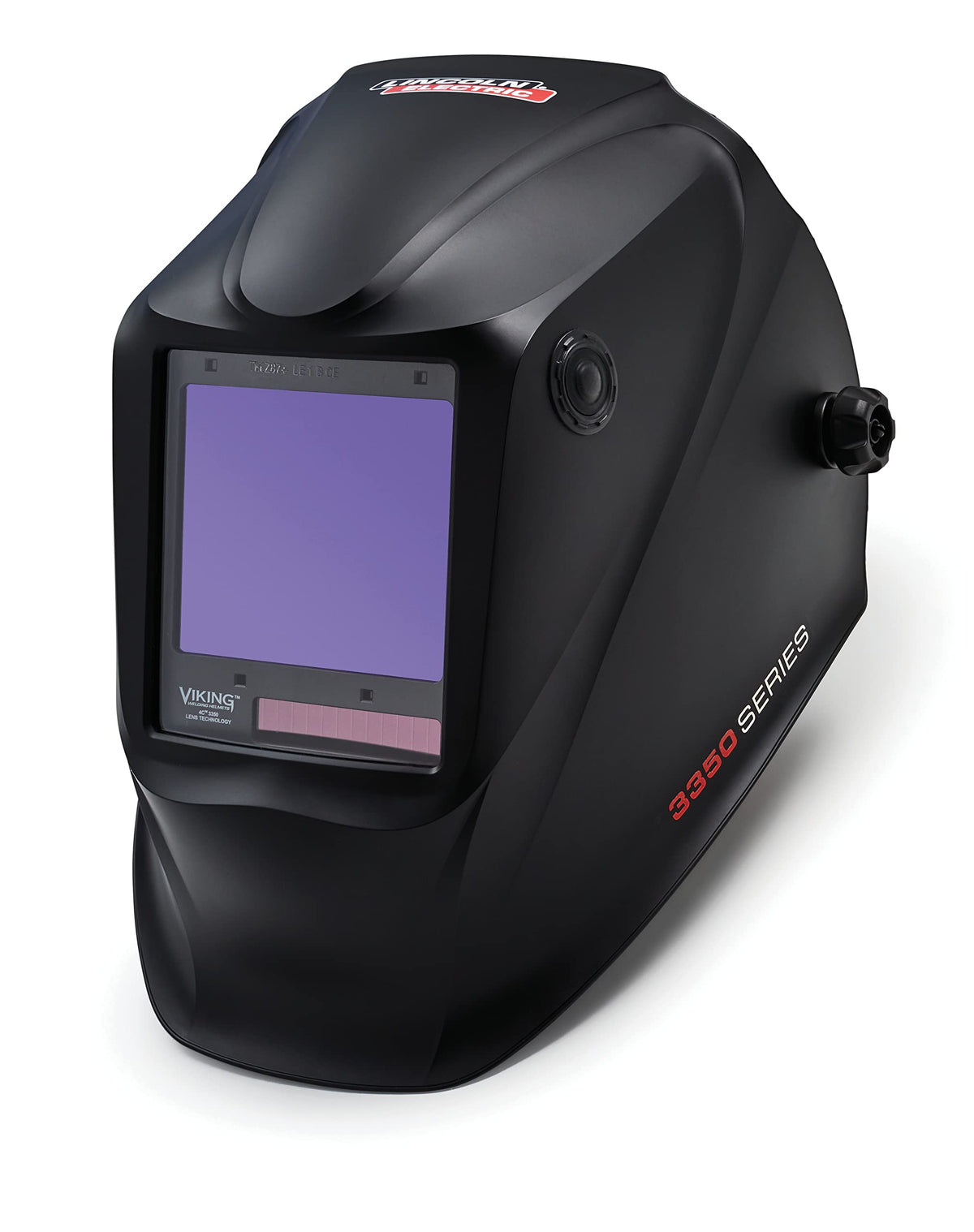 Lincoln Electric Viking 3350 front view with clear 4C lens for true color weld visibility