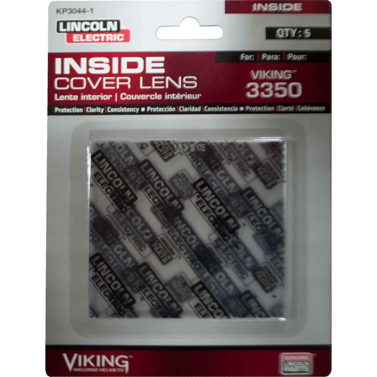 Lincoln Electric Viking 3350 inside clear lens 5-pack for precise visibility during welding