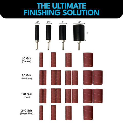 LINE10 Tools rubber drum in three-quarter-inch diameter for contour work.