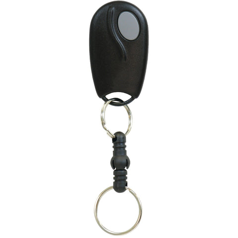 Linear Act-31B keychain transmitter, front view, enables quick access to Linear receivers for home or business entry