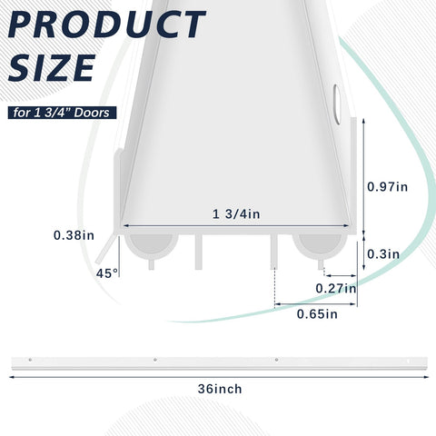 Lineshading door sweep bottom profile seals gaps and reduces energy loss.