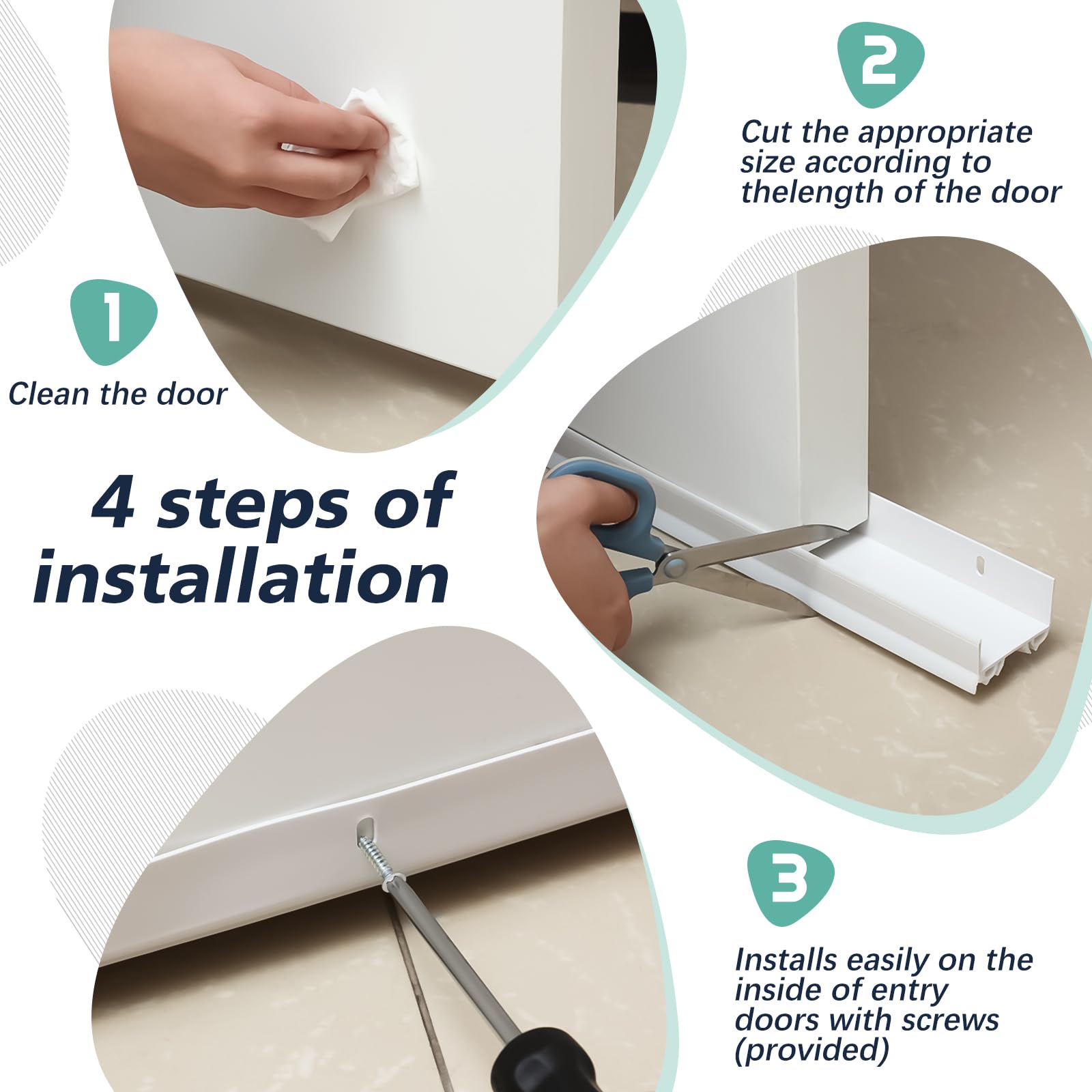 Lineshading exterior draft stopper helps improve room comfort by sealing.