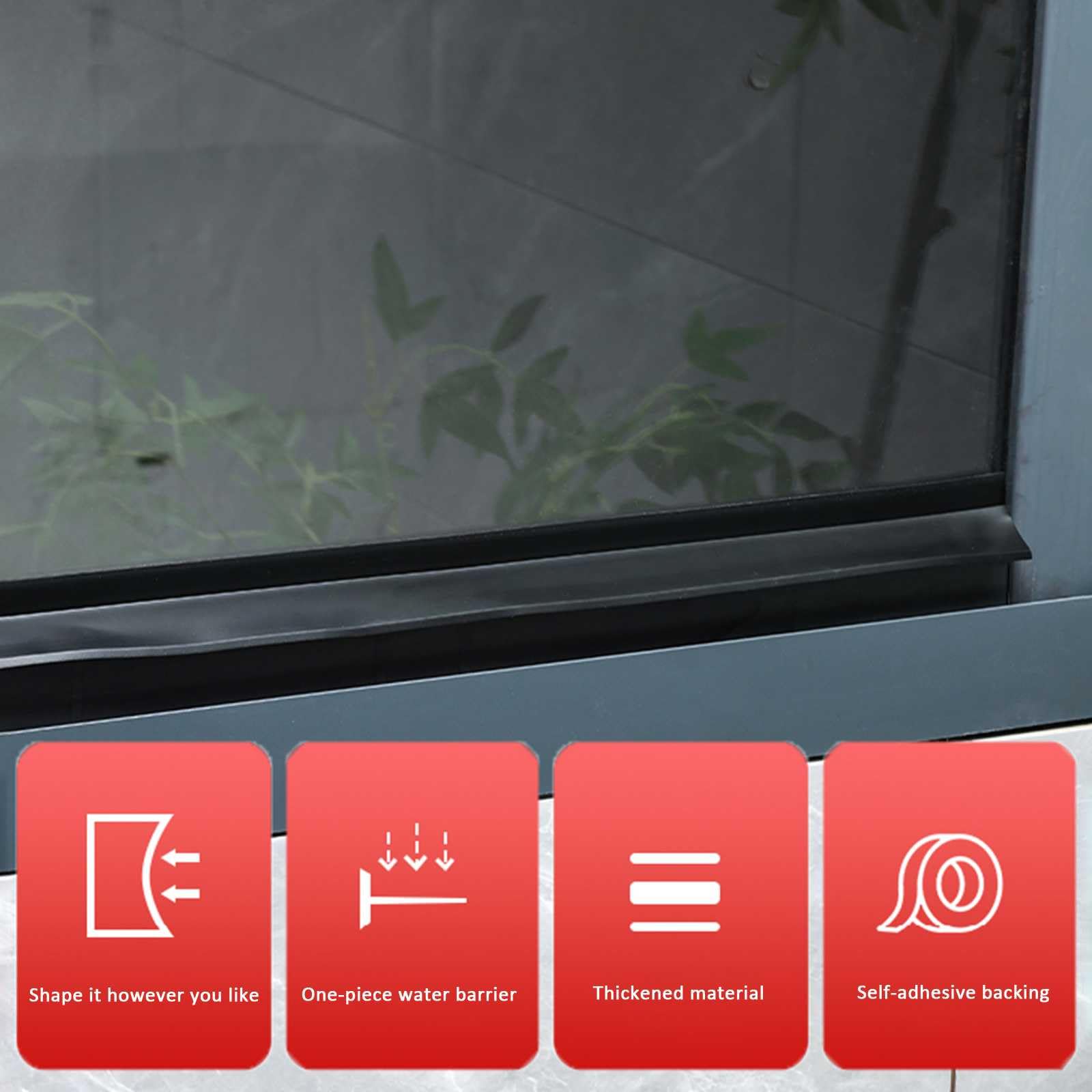 LINGHGD self-adhesive window deflector ensures easy, tool-free installation