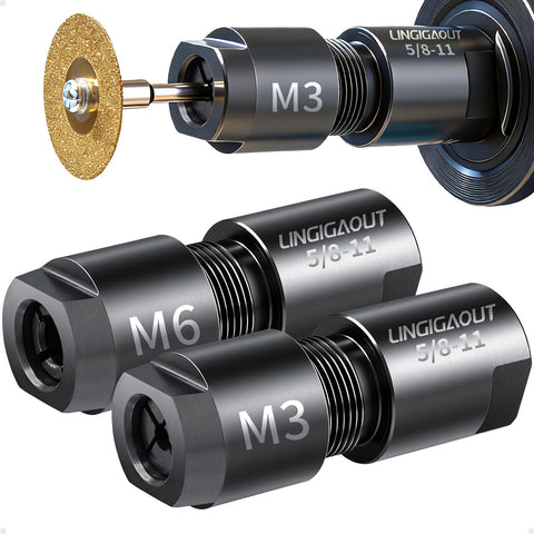 LINGIGAOUT angle grinder adapter with a 52mm head for precise die grinding.