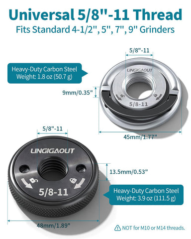 LINGIGAOUT black knurled arbor nut provides secure, high-precision grip