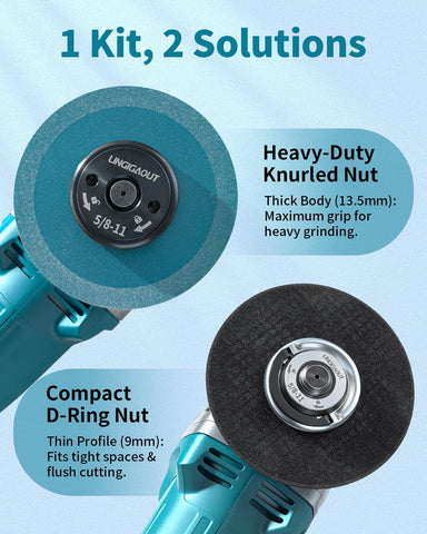LINGIGAOUT silver D-ring nut for tight spaces and quick hand tightening