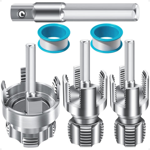 LINGIGAOUT threading tool set front view shows compact design for on-the-go plumbing tasks.