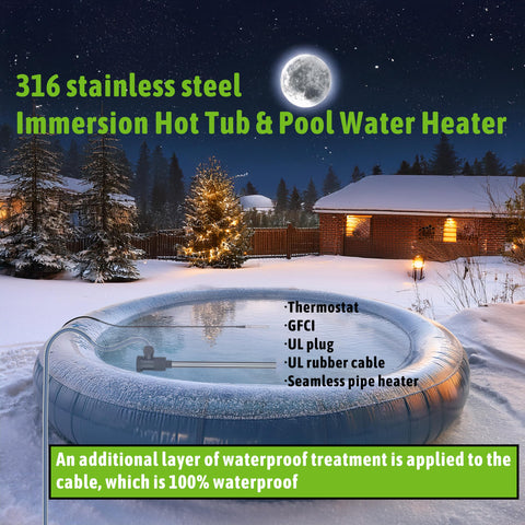 LINGLONGTEMP versatile heater for bathtubs, pools, and baptismal pools