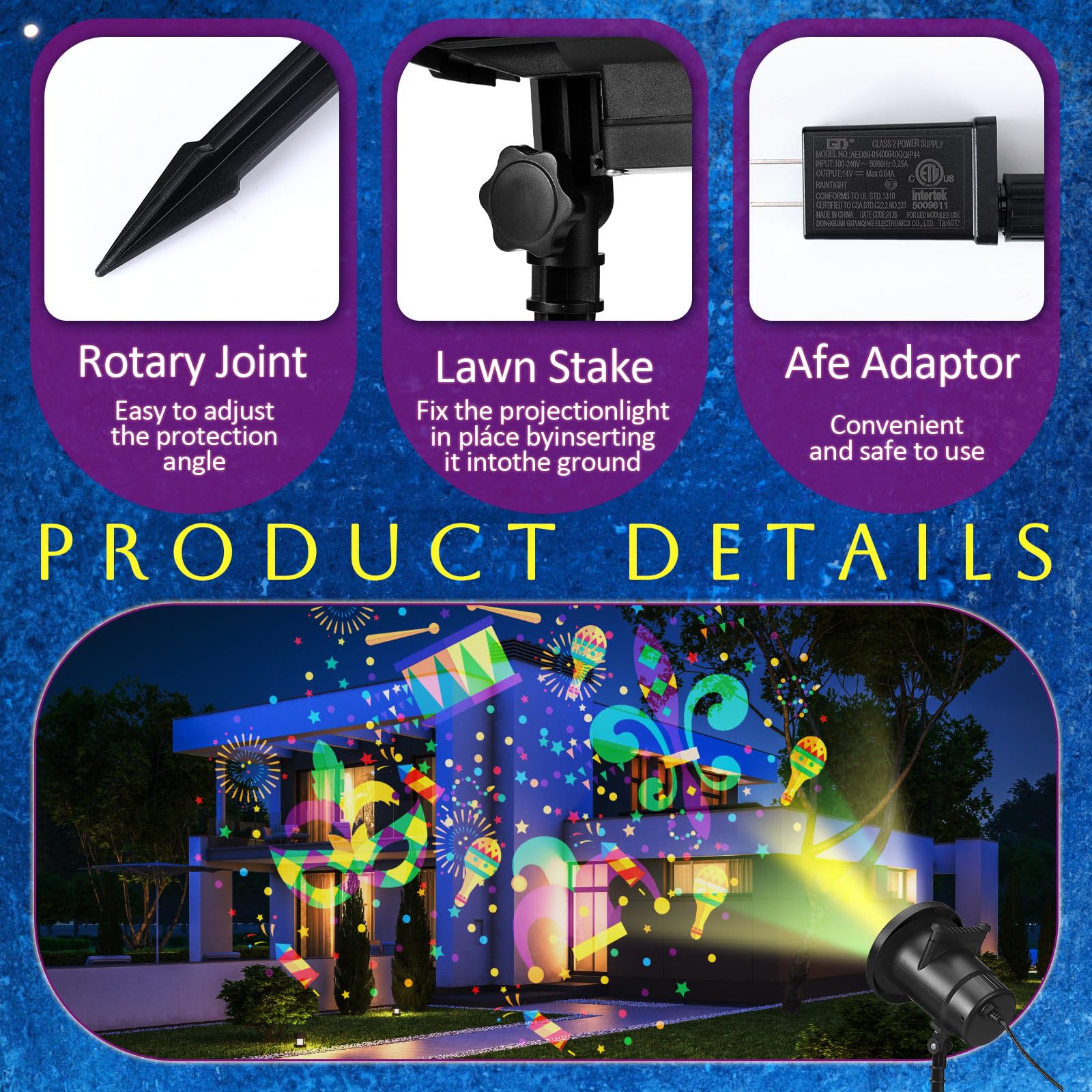 Lingvee Mardi Gras stake installation for quick, tool-free setup.