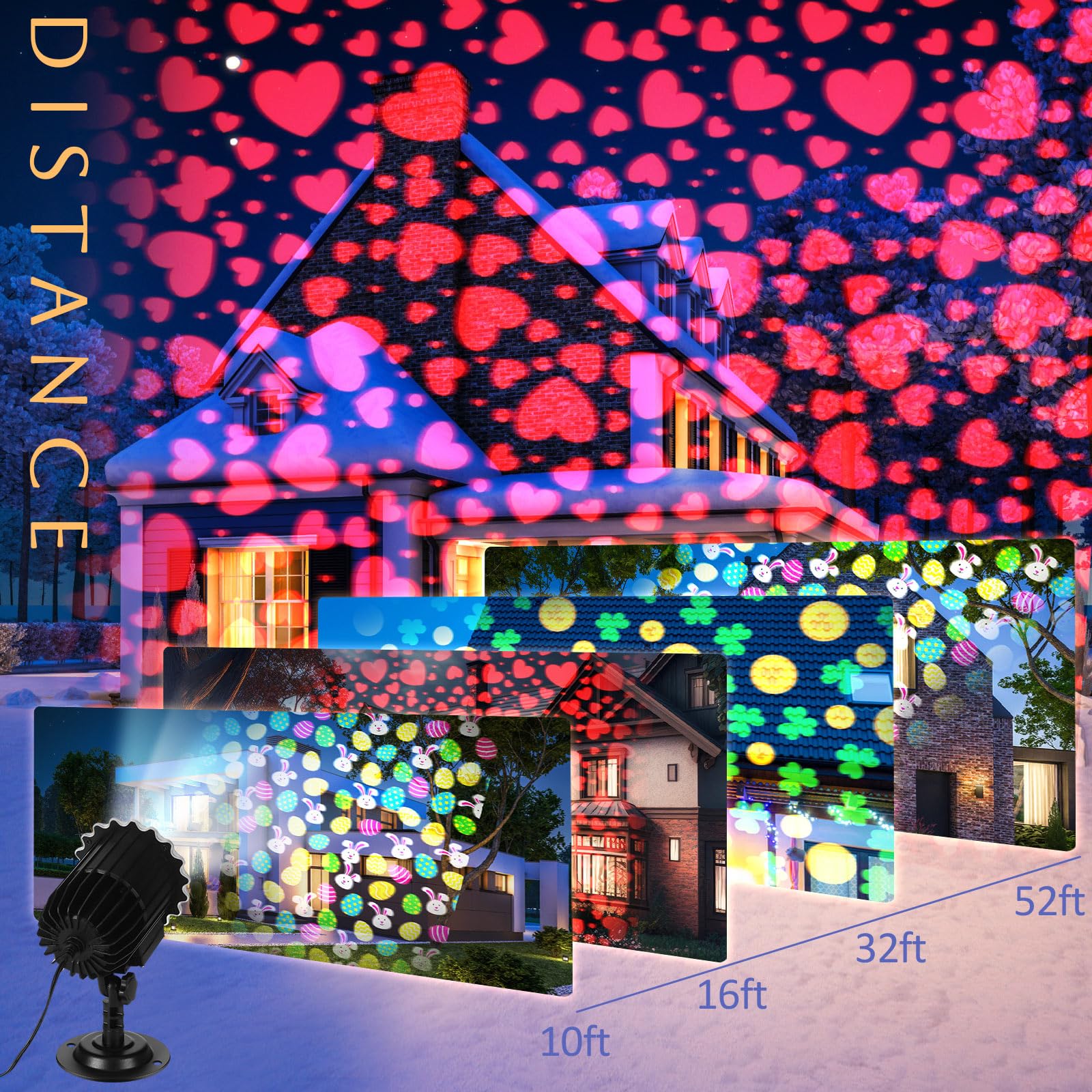 Lingvee Valentine Projector Light shows St. Patrick's Day film for lively celebrations