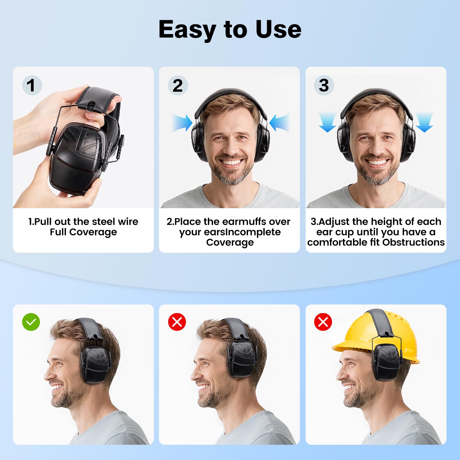 Link Dream lightweight ear muffs designed for comfortable long wear