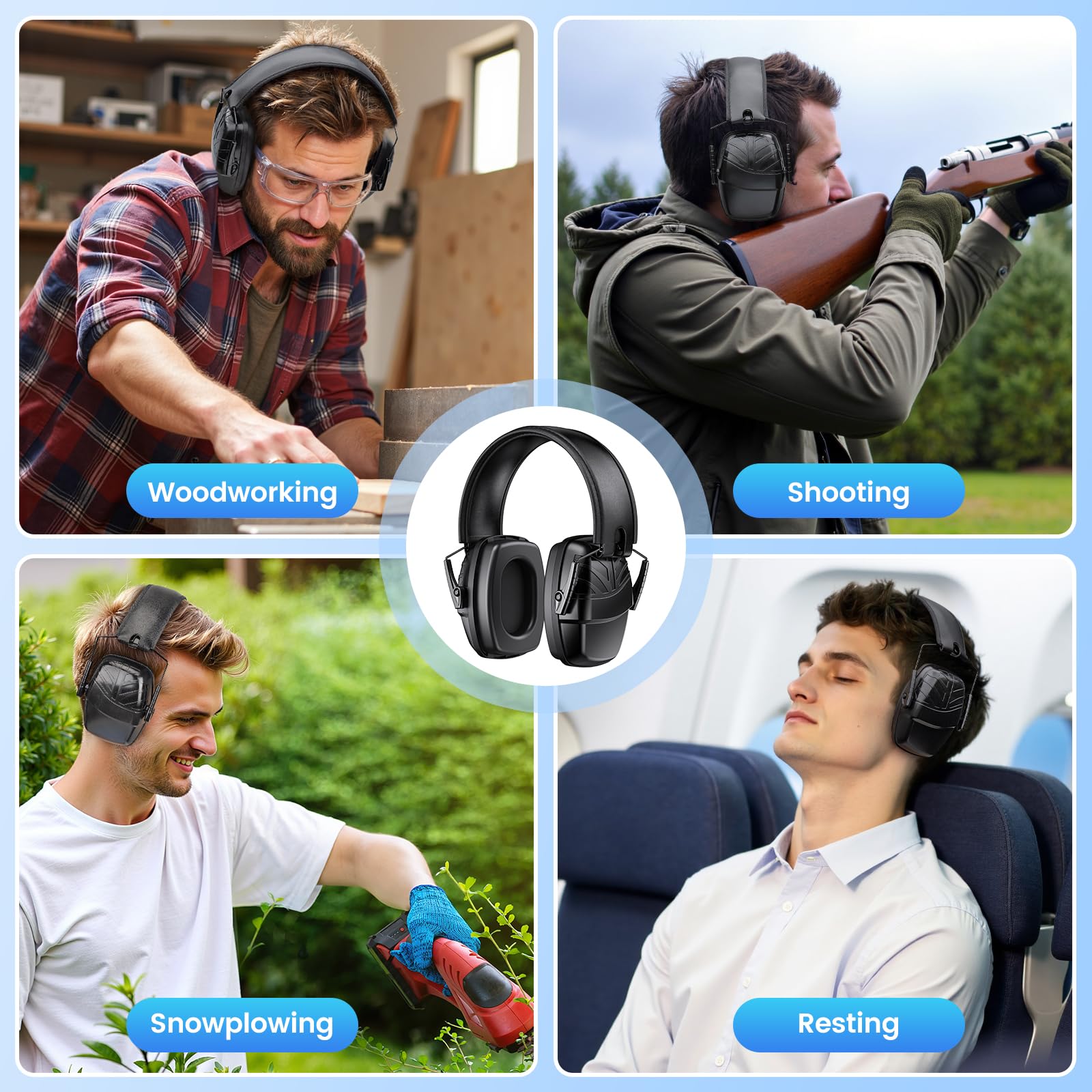 Link Dream portable ear muffs fit in a backpack or gear bag for on-the-go use