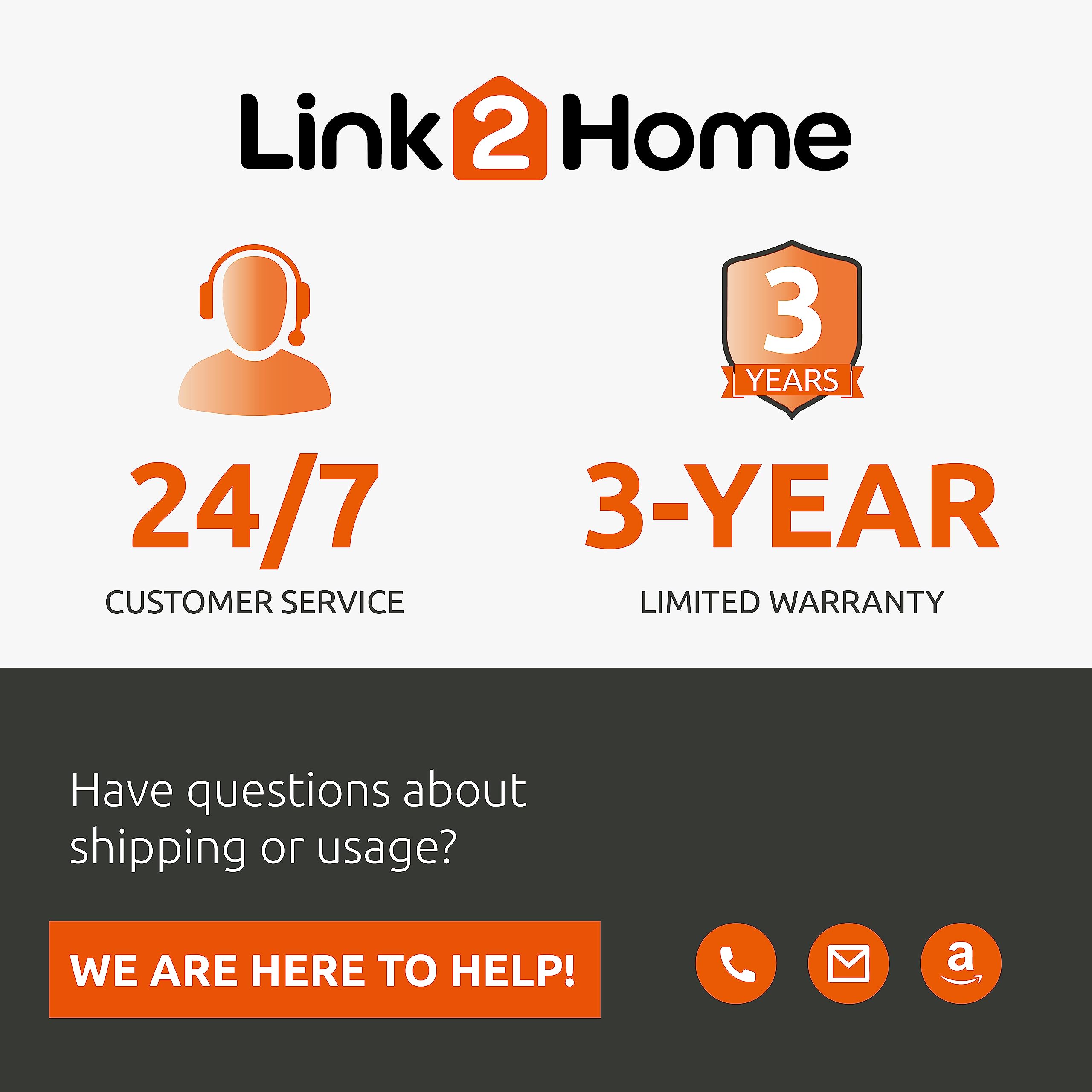 Link2Home ergonomic handle makes carrying and reeling simple.