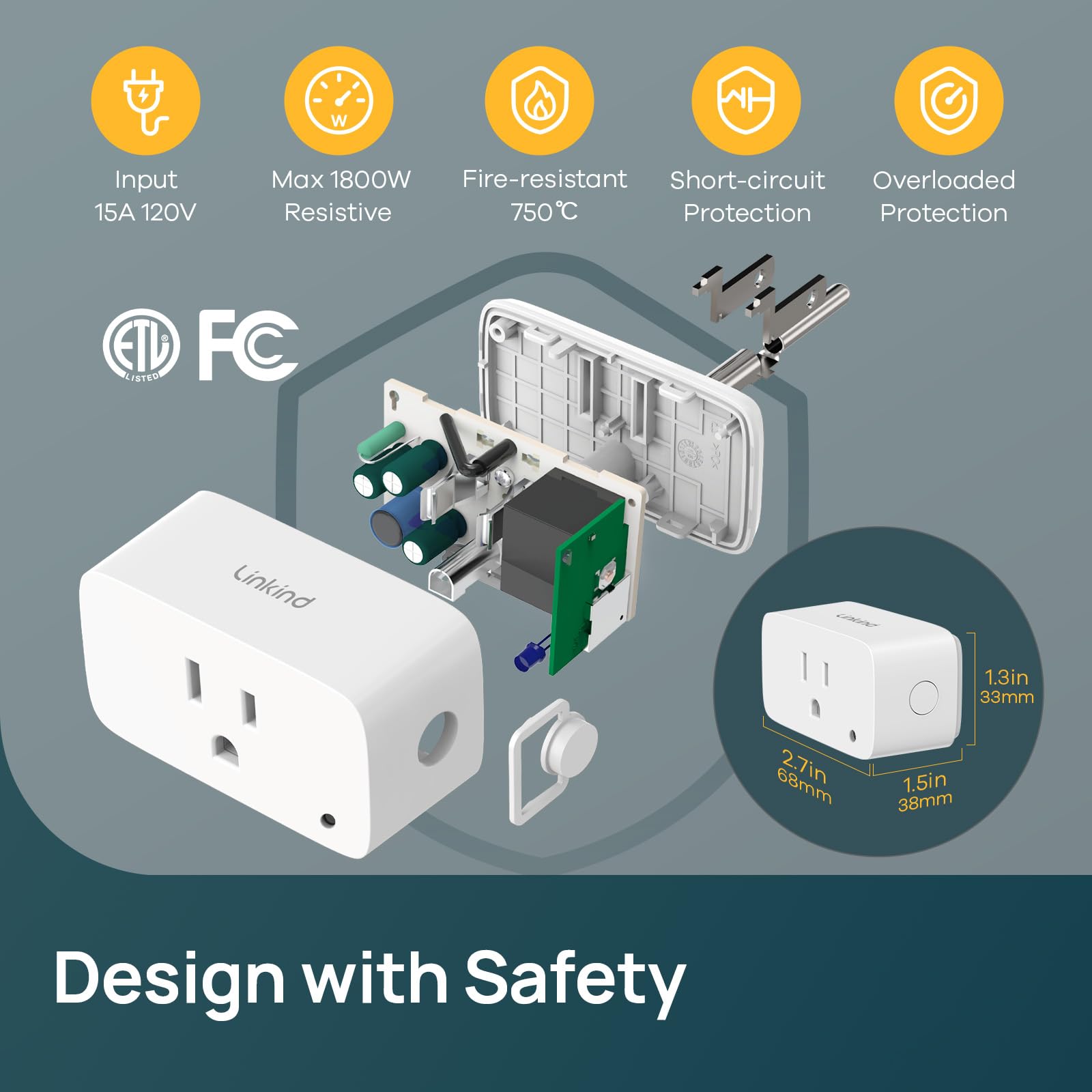 Linkind 2.4GHz Wi Fi setup enables quick hub free control
