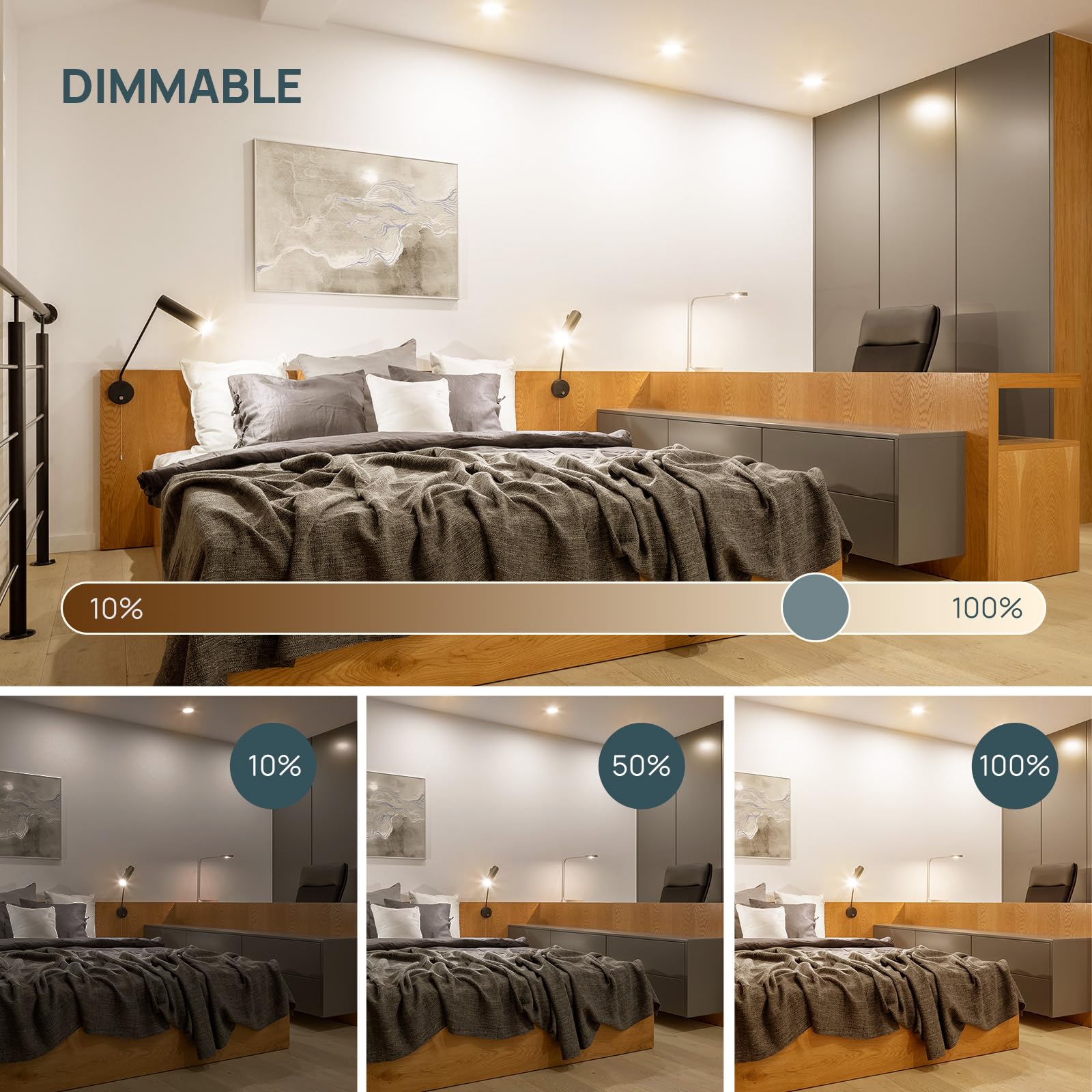 Linkind 3000K warm white output provides inviting ambience at 640 lumens.