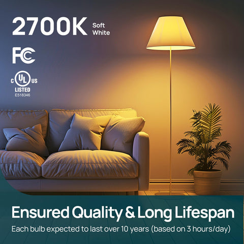 Linkind A19 wide beam angle 230 degrees for even illumination