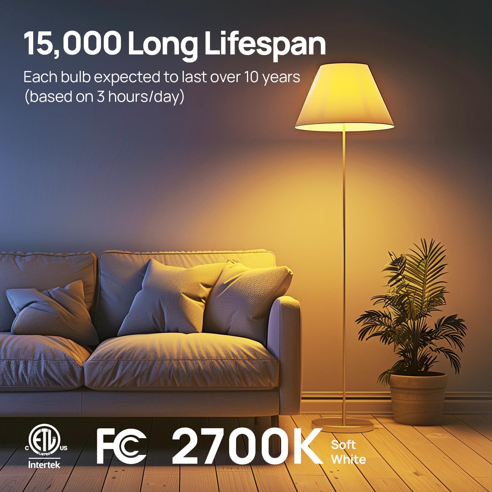 Linkind A19 long life bulb reduces replacement frequency