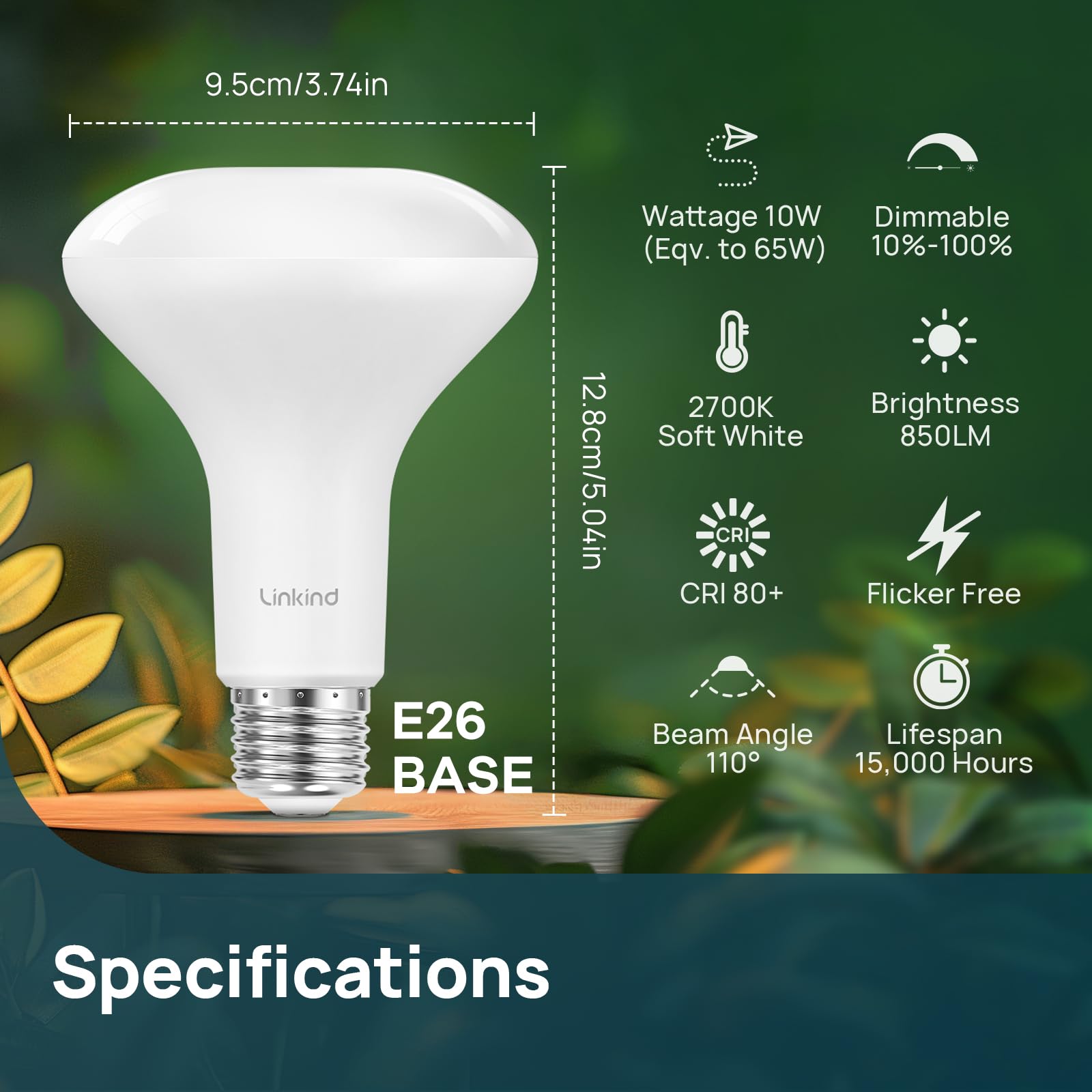 Linkind BR30 LED flood bulb installed in a recessed can