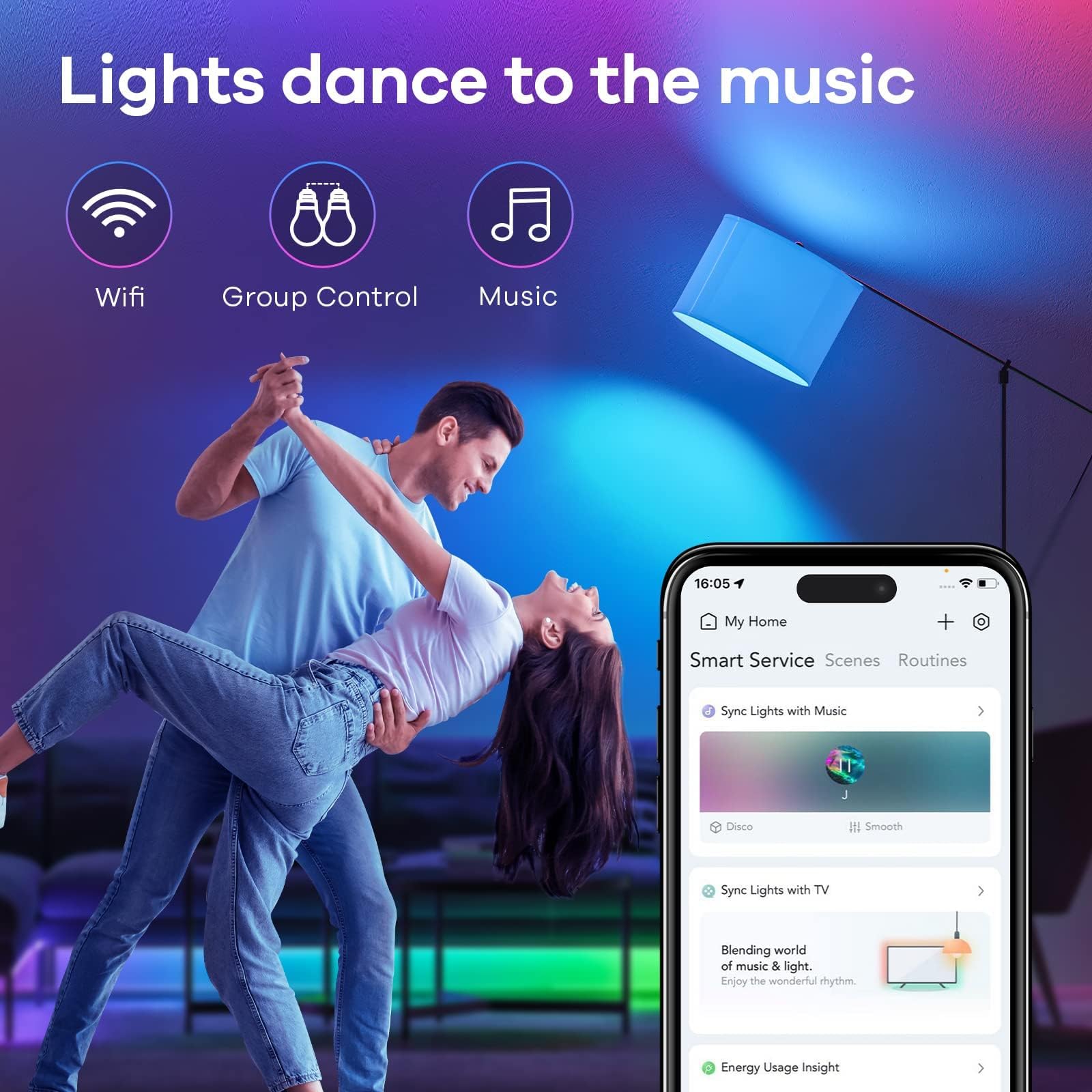 Linkind 16-million-colors bulb enhances scenes with depth.