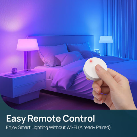 Color-changing Linkind LED bulb offering 16 million colors for mood lighting.