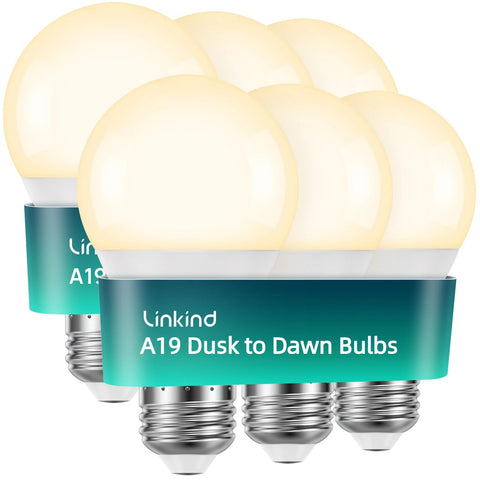 Linkind dusk-to-dawn outdoor bulb lighting the porch for safer nighttime entry