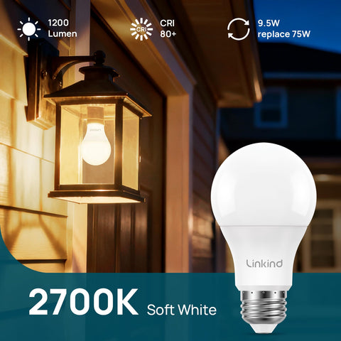 Linkind E26 base bulb fits most fixtures for quick porch upgrades