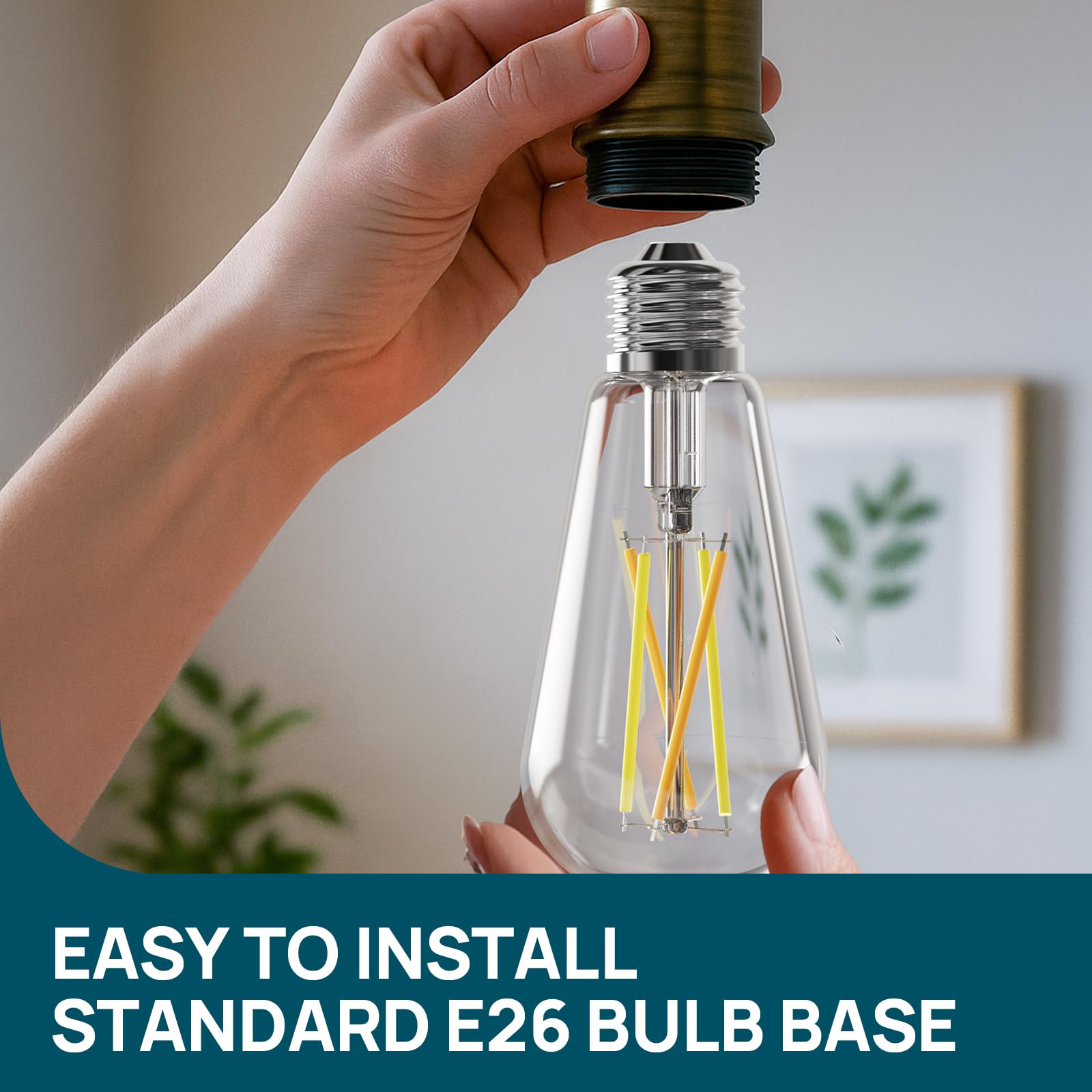 Linkind 60W equivalent Edison bulbs save energy and maintain brightness