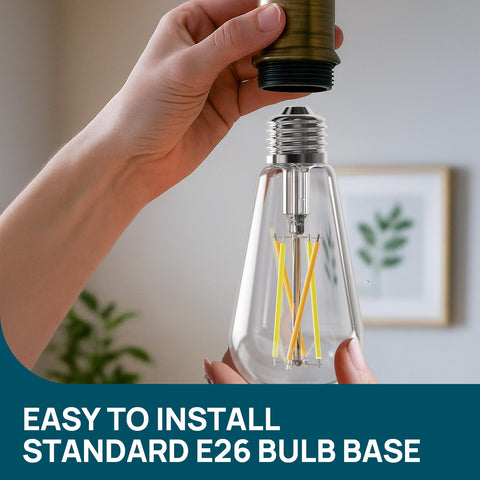Linkind 60W equivalent Edison bulbs save energy and maintain brightness