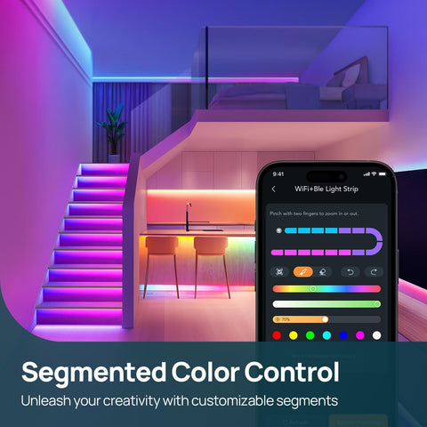 EL8Pro with 66+ presets and music sync for mood and party settings.