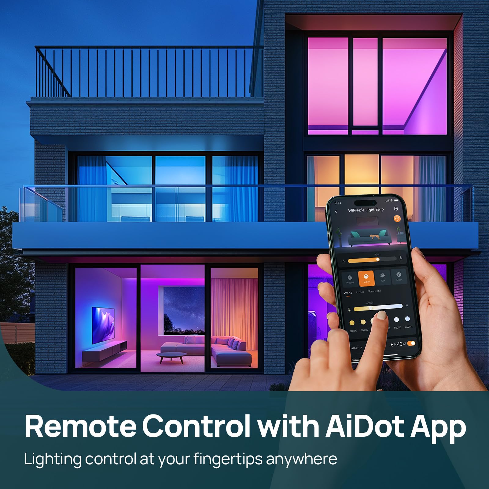 Linkind EL8Pro controlled by voice with Alexa and Google Home for scenes.