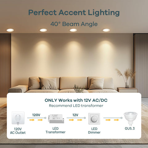 Energy-efficient 6.5W lamp replacing 70W halogen with savings.