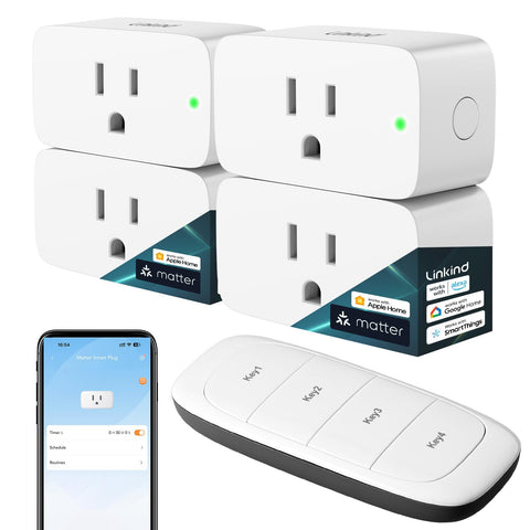 Linkind Matter smart plug remote control for easy power management