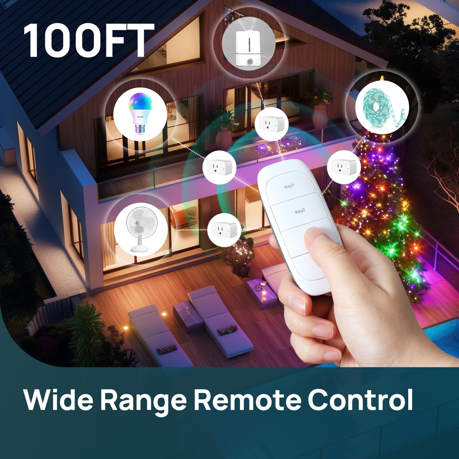 Linkind Matter smart plug voice control with Siri, Alexa, and Google Assistant