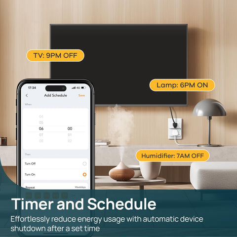 Linkind smart outlet with timer for energy saving scheduling