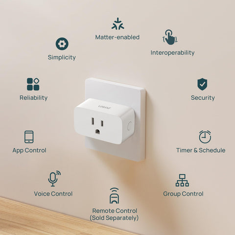 Linkind Matter Smart Plug scheduling setup highlights automatic turn-off for chosen devices