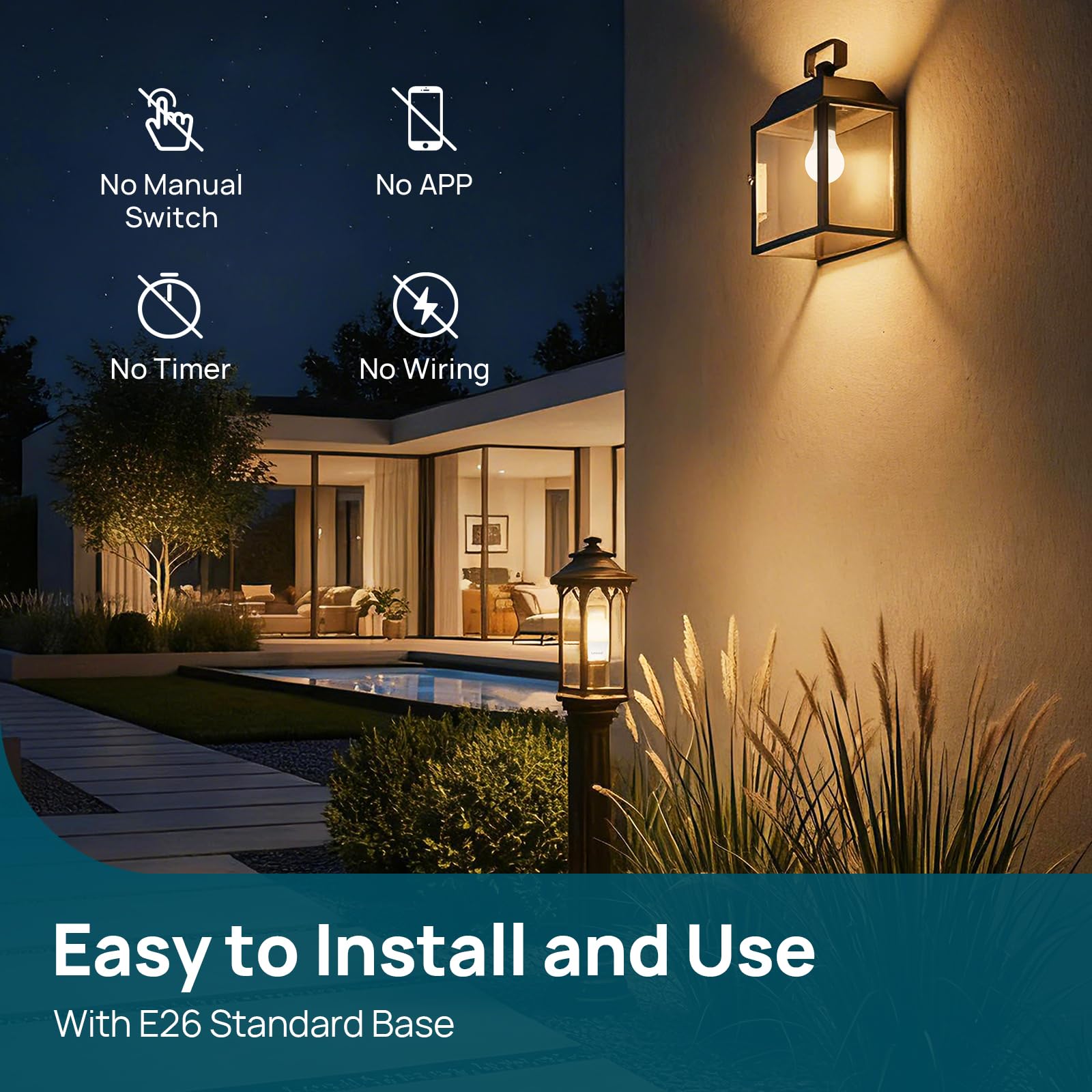 Linkind sensor-led bulb auto on off detects dusk and saves energy