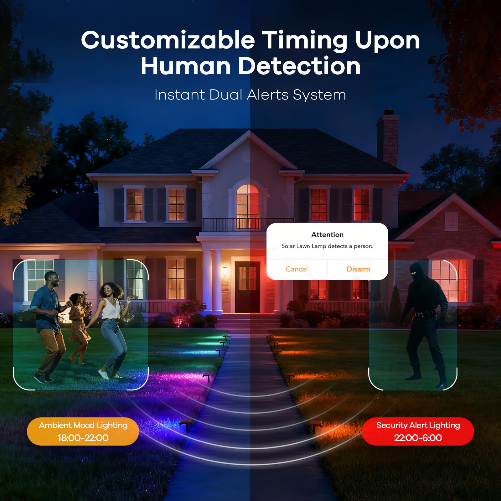 Linkind SL5 motion-sensor lighting enhances entryway visibility and security.