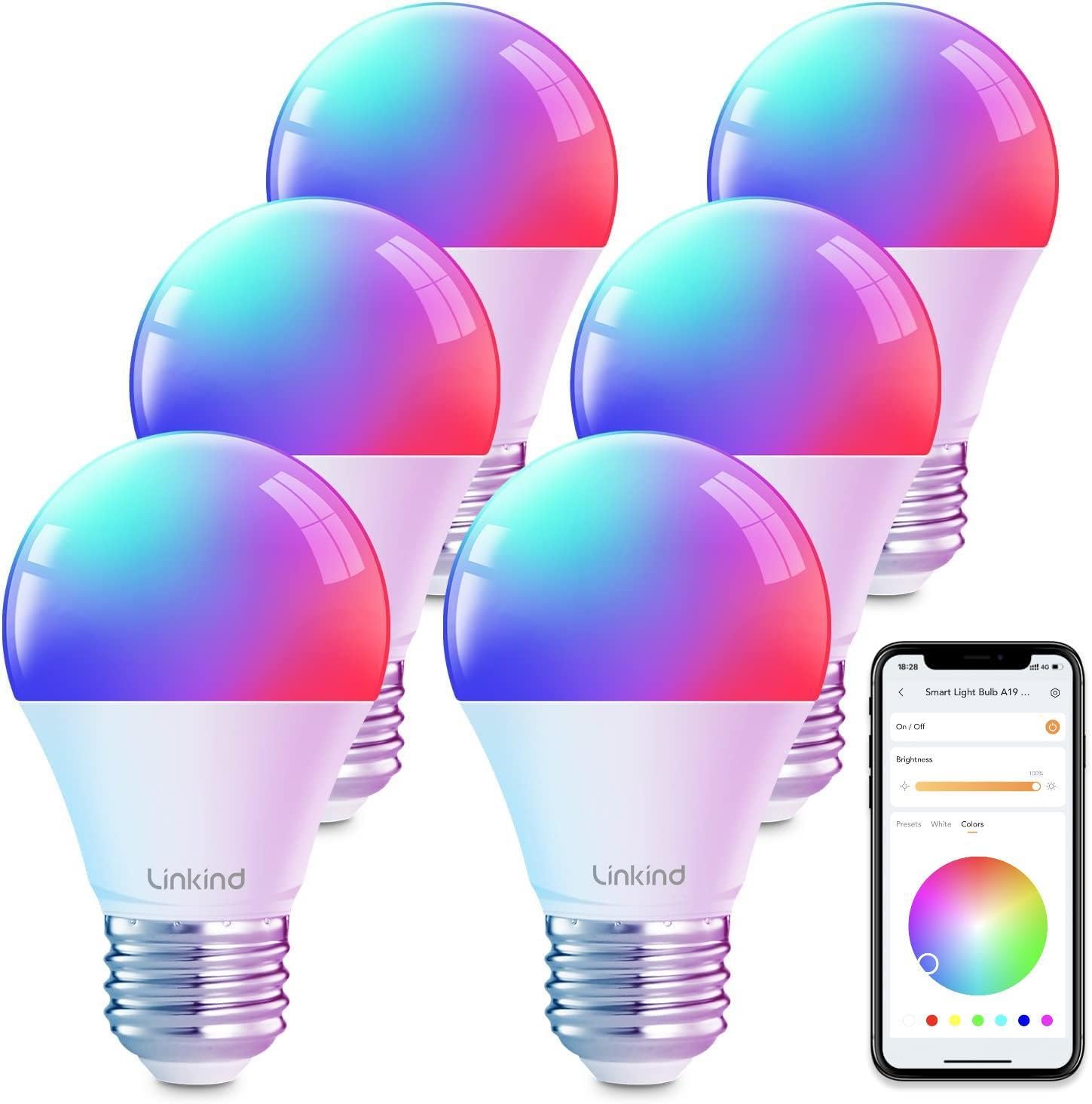 Linkind smart bulb with voice control for hands-free lighting.