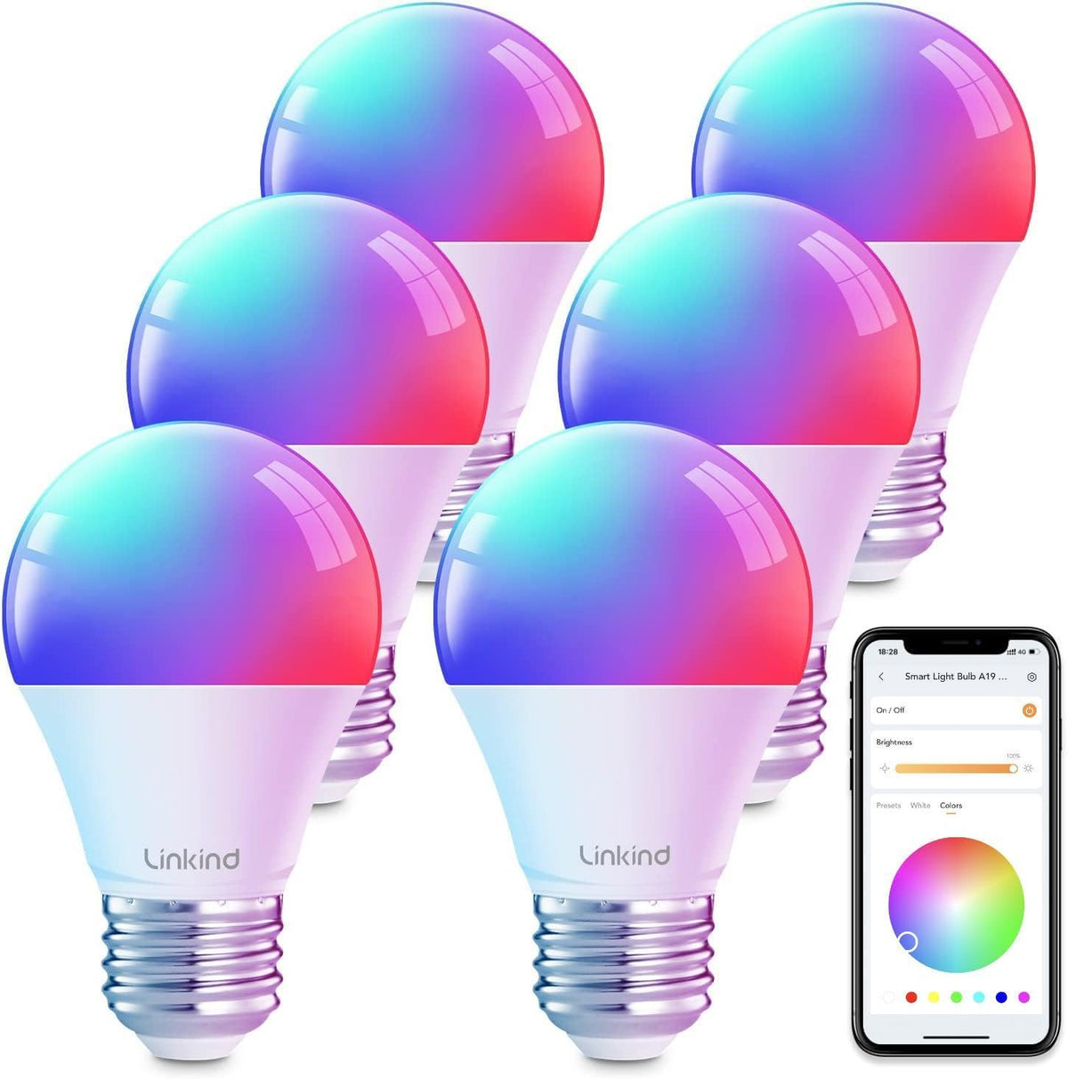 Linkind smart bulb with voice control for hands-free lighting.