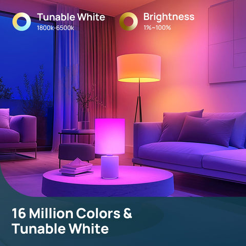 Linkind bulb in music sync mode creating dynamic ambiance