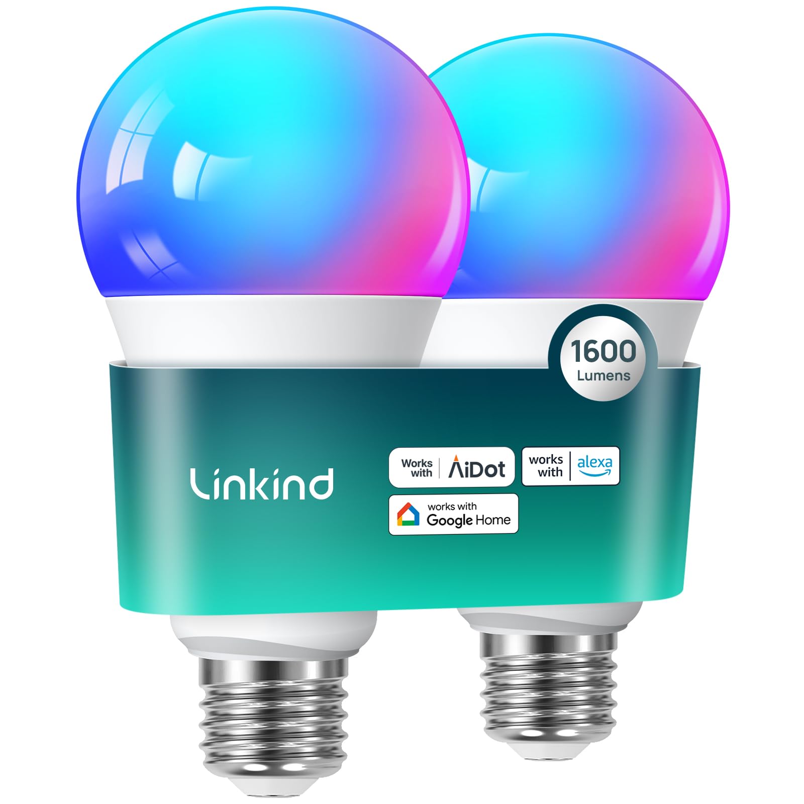 Linkind smart light bulbs deliver 1600 lumens for bright, inviting spaces.
