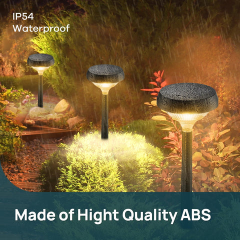 Decorative Venus-inspired shadows cast by Linkind solar lights along a path.