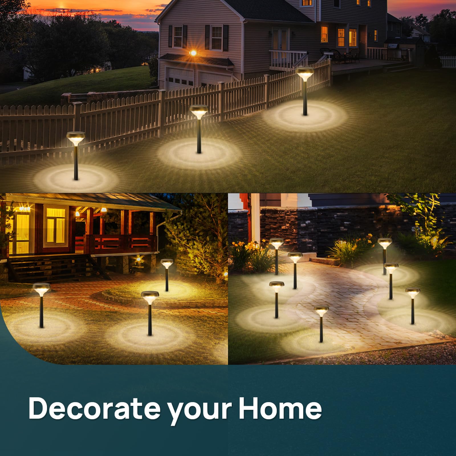 Linkind lights showcase waterproof ABS construction for all weather use.