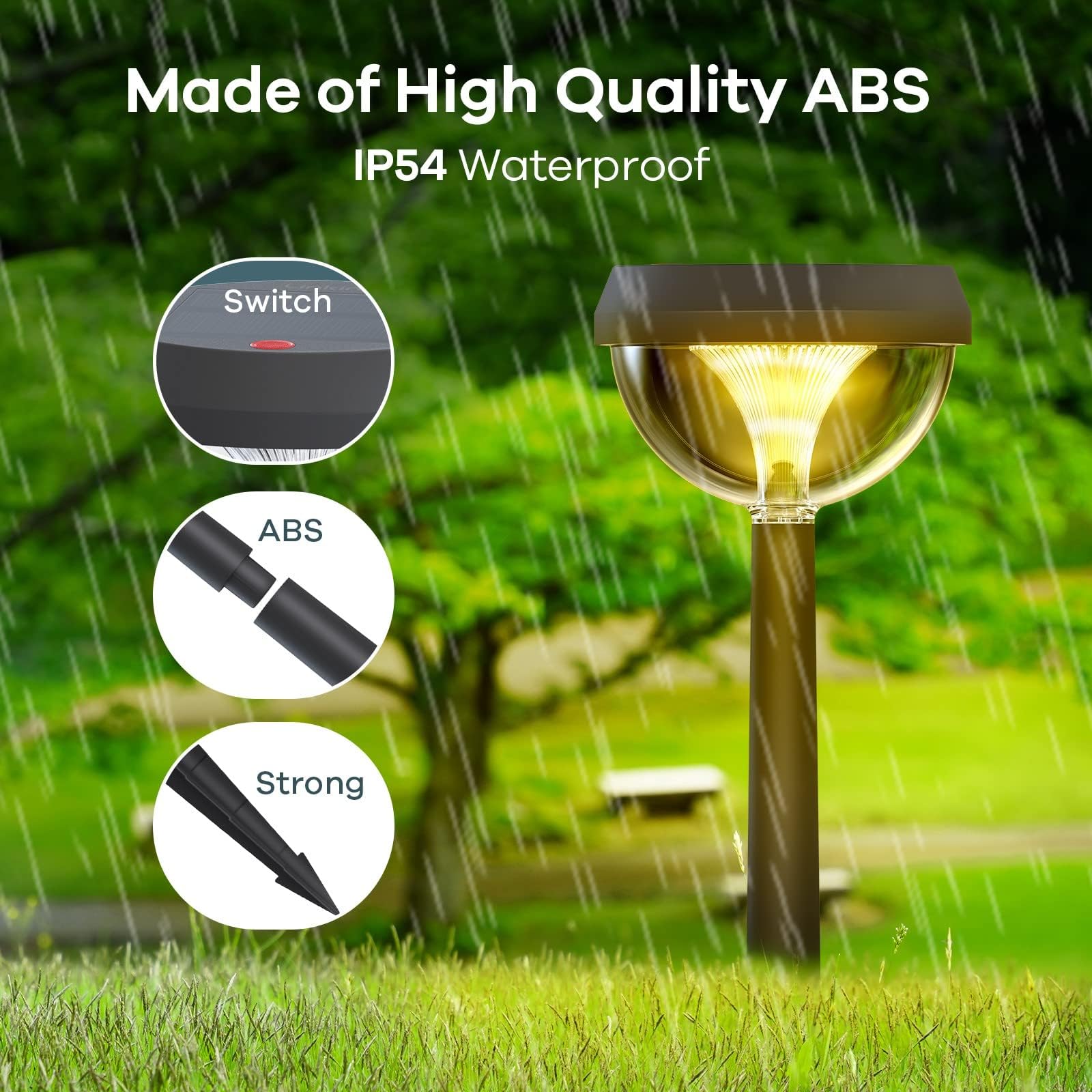 Linkind solar lights offer 4 installation heights to fit any yard.