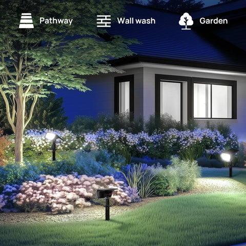 Linkind wall-mount solar spot light ready for installation on exterior wall